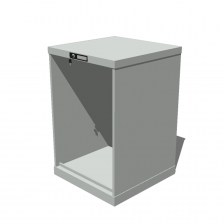 Hoogte = 850 mm 27X27 RAL 7035
