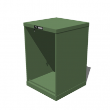Hoogte = 850 mm 27X27 RAL 6011