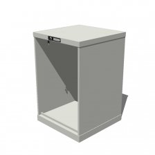 Hoogte = 850 mm 27X27 RAL 9002