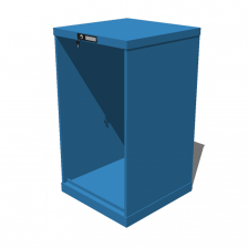 Hoogte = 1000 mm 27X27 RAL 5012