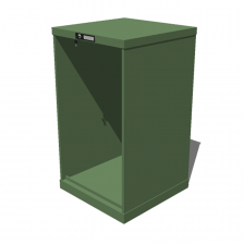 Hoogte = 1000 mm 27X27 RAL 6011