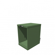 Hoogte = 700 mm 27X36 RAL 6011