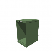 Hoogte = 800 mm 27X36 RAL 6011