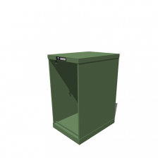 Hoogte = 850 mm 27X36 RAL 6011