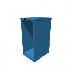 Hoogte = 1000 mm 27X36 RAL 5012