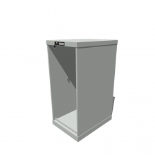 Hoogte = 1000 mm 27X36 RAL 7035