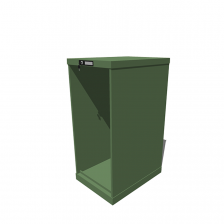 Hoogte = 1000 mm 27X36 RAL 6011