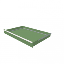 H = 100 mm 54X36 75 kg - RAL 6011