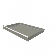 H = 100 mm 54X36 75 kg - RAL 7023