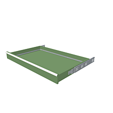 H = 100 mm 54X36 200 kg - RAL 6011