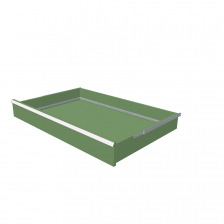 H = 125 mm 54X36 75 kg - RAL 6011