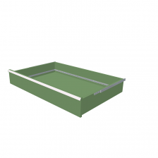H = 150 mm 54X36 75 kg - RAL 6011