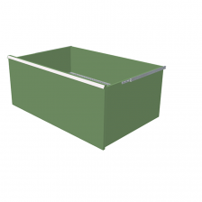 H = 400 mm 54X36 75 kg - RAL 6011