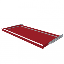 H = 75 mm 78X36 200 kg - RAL 3003