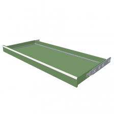 H = 100 mm 78X36 200 kg - RAL 6011