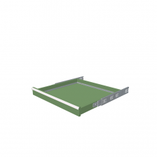 H = 75 mm 36X36 200 kg - RAL 6011
