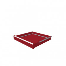 H = 100 mm 36X36 75 kg - RAL 3003