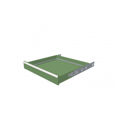 H = 100 mm 36X36 200 kg - RAL 6011