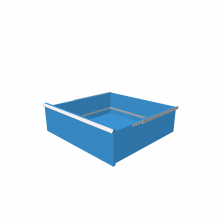 H = 200 mm 36X36 75 kg - RAL 5012