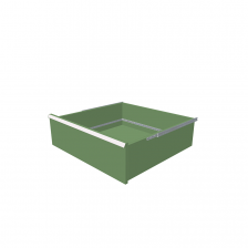 H = 200 mm 36X36 75 kg - RAL 6011