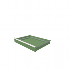 H = 100 mm 36X27 75 kg - RAL 6011