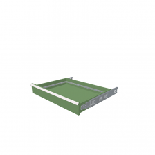 H = 100 mm 36X27 200 kg - RAL 6011