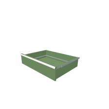 H = 150 mm 36X27 75 kg - RAL 6011
