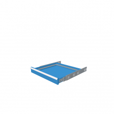 H = 75 mm 27X27 200 kg - RAL 5012