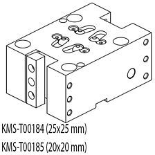 BMT60 beitelopname 20x20 mm tweezijdig