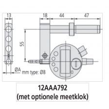 Houder voor meetklok