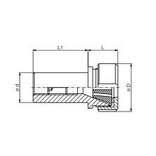 Boorhouder J3160 schacht 5/8 inch D21 voor rubberspantang