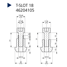 OML nulpuntspansysteem APS flensbout M10 T18 set 8 stuks