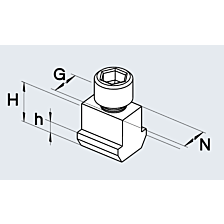 OML spanbasis STP accessoire NST moer T21-5 M16 voor STP280