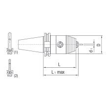 CNC boorhouder DIN69871 AD SK40 boor 0,5-8 mm