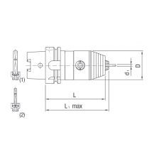 CNC boorhouder DIN69893 HSK-A100 boor 1-13 mm