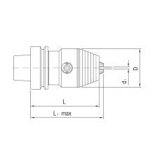 CNC boorhouder DIN69893 HSK-F63 boor 0,5-13 mm