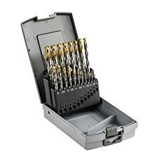 Set Ø1,00-10,00mm TiN 19-delig BOOR VN10010 N DIN338 HSS